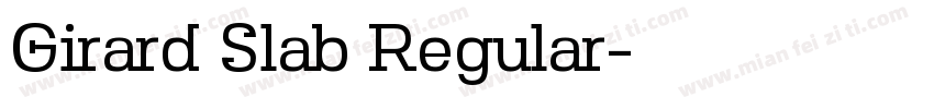 Girard Slab Regular字体转换